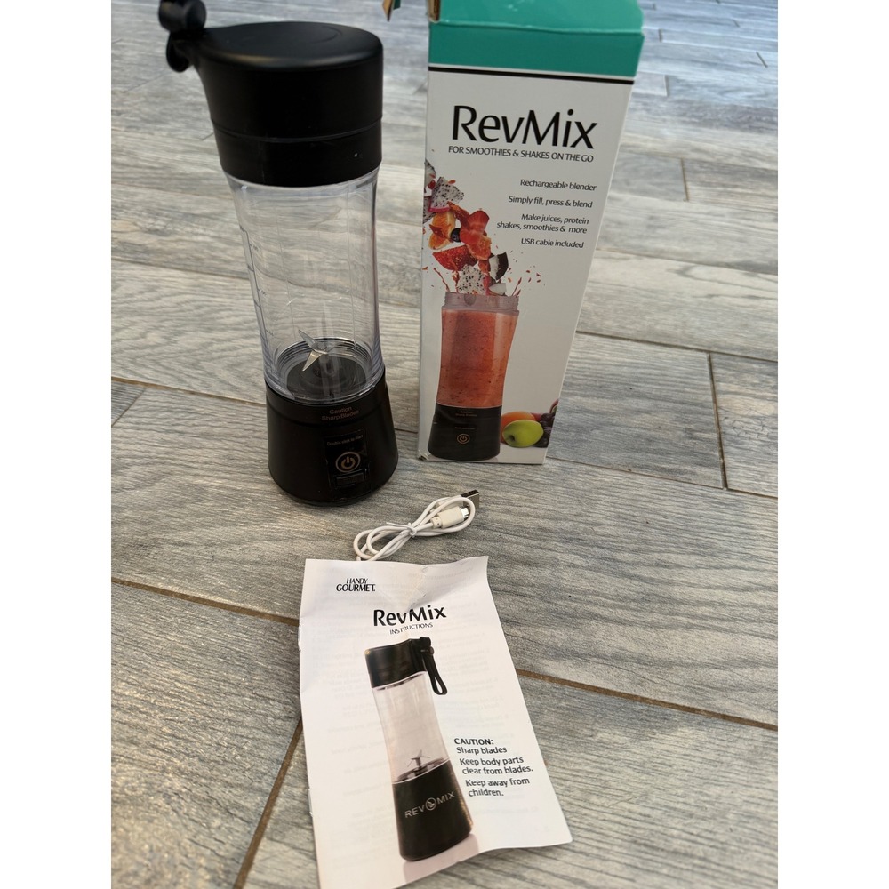 Handy Gourmet RevMix Portable‎ Blender JB8765 Rechargeable NWT Personal Travel